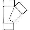 T-Stuk 80mm 45° mof/mof/verj.spie